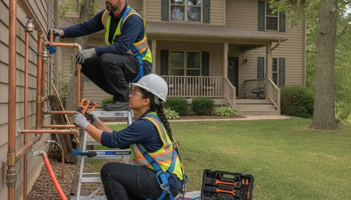 Plumbing repair technician serving Kansas City, KS for residential and commercial plumbing services