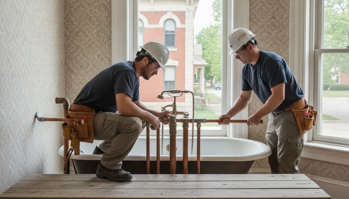 Plumber repairing a pipe in Kansas City, KS for reliable plumbing repair services