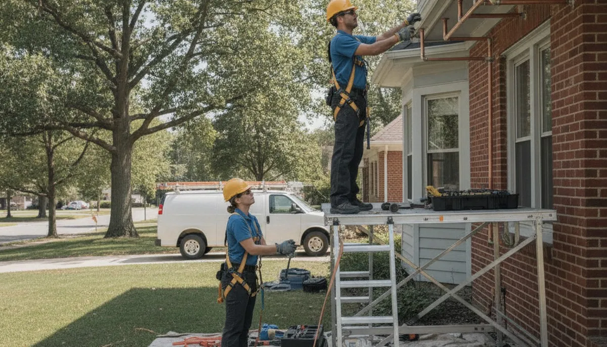 Plumbing repair technician serving Kansas City, KS for leak repairs and pipe fixes