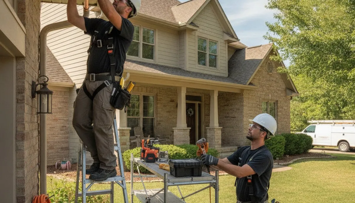 Plumber repairing a pipe in Kansas City, KS for a plumbing repair service