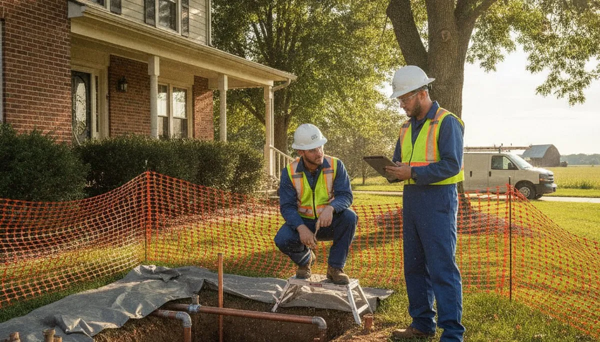 Plumber repairing a pipe in Kansas City, KS for reliable plumbing service
