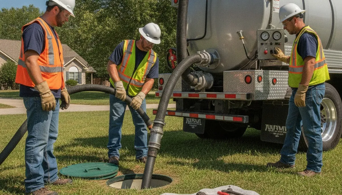 Septic pumping service truck for Kansas City, KS plumbing repair business
